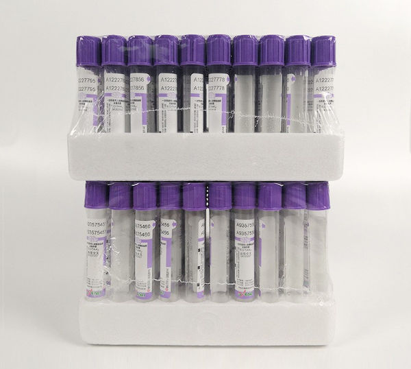 Fornecedor claro dos tubos 100pcs/Tray do BD do vidro do tampão roxo de Vial Container Test Tubes 2ML dos tubos da coleção do sangue