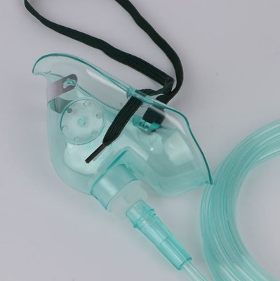 Medical PVC Disposable Oxygen Mask Simple Portable Green