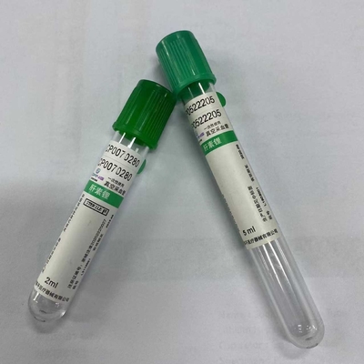 Coleção verde 1ml do sangue do vácuo do tubo da heparina do tampão - 10ml