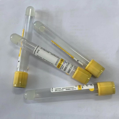tampa principal amarela do tubo descartável médico da coleção do sangue do vácuo 5ml