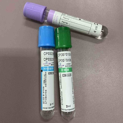 Tampão verde descartável 1ml do tubo da heparina do lítio do sódio - 10ml