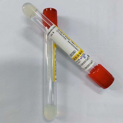 Espécime 1 do soro do tampão do vermelho de laranja do tubo do ativador do coágulo - 10ml