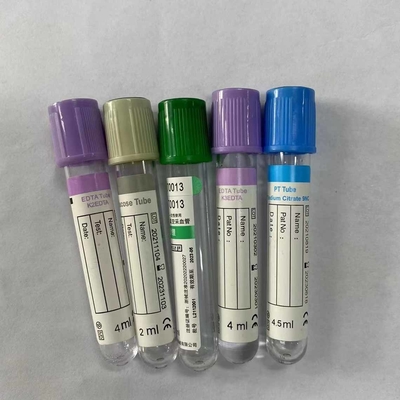 Plástico do vidro de tubo da coleção do sangue do vácuo do teste da hematologia