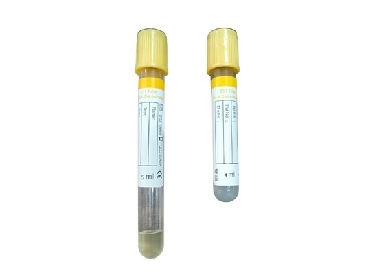 Tubo superior amarelo do ativador do coágulo do gel de SST para a coleção 10ml do sangue