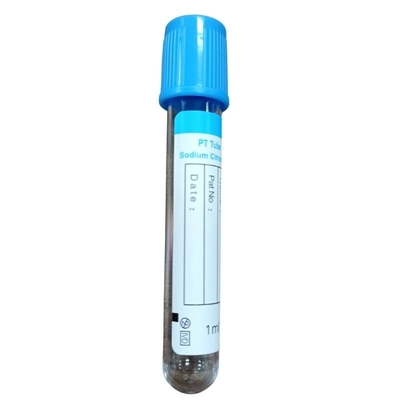 Parte superior azul ISO 13485 do CE do teste da coleção do sangue do 1:9 do citrato de sódio do tubo de um sangue de 3,2% pintas