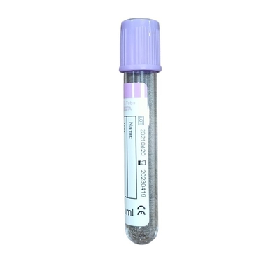 A coleção material do sangue do EDTA do animal de estimação engarrafa o vácuo roxo da cor do tubo