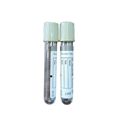 Tubo de glicose para coleta de sangue a vácuo com tampa cinza 10 ml de plástico