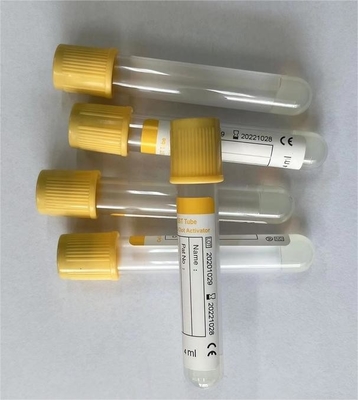 Tubo médico 2 da coleção do sangue do vácuo - tubo do gel 10ml com parte superior amarela