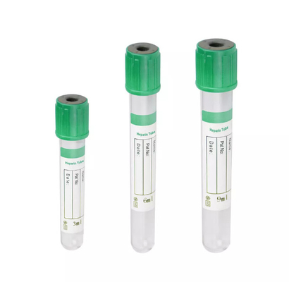Da coleção médica do sangue do tubo da heparina do lítio do uso do hospital sódio plástico