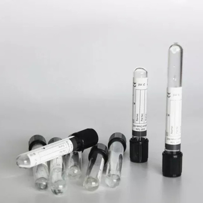 Tubo superior preto da coleção do sangue do vácuo do vidro 1-10ml Esr do Ce médico