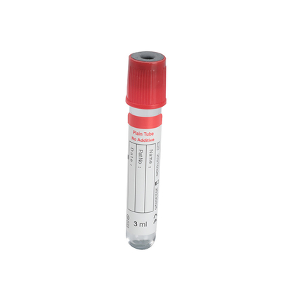 Red Top Sem aditivos Vaso simples soro de coleta de sangue tubo descartável Exame médico hospitalar