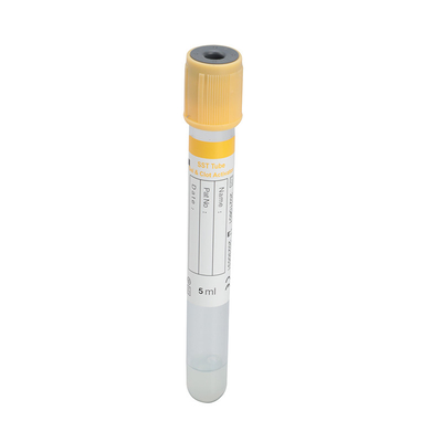 Gel Médico e Activador de Coágulos Tubos de Coleta de Sangue a Vácuo Vidro Amarelo / Tubos PET