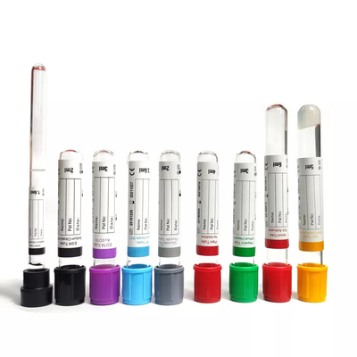 Tubos de recolha de sangue descartáveis de vácuo e multicoloridos de colheita de sangue CE ISO