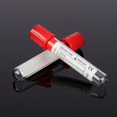 Sero de hospital médico 1-10 ml Análise de sangue PET de vidro Vermelho Colheita de sangue a vácuo Tubo simples sem aditivos