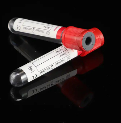 Produtos médicos 13*75mm 4ml tubo de coleta de sangue vermelho com cor de tampa amarela e ativador de coágulo