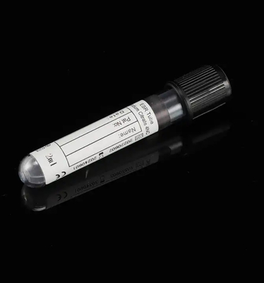 Capa preta descartável citrato de sódio vácuo de sangue tubo de recolha de testes ESR preto
