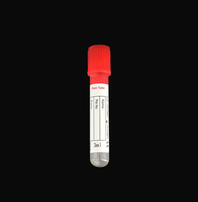 Red Top Sem aditivos Plain Disposable Hospital Medical Test Vacuum Single Use Serum Tubos de coleta de sangue