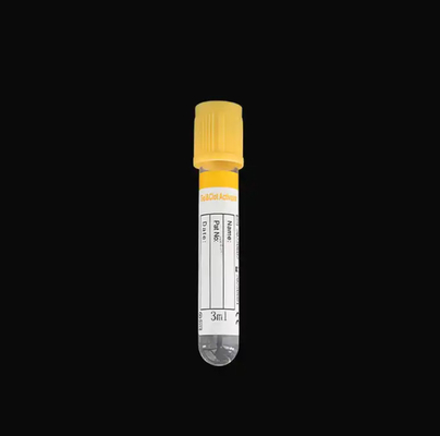 Tubo de gel de coleta de sangue de vácuo médico com topo amarelo e 1-10 ml de volume de extração OEM aceito