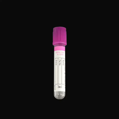 Consumíveis médicos Tubos de colheita de amostras de sangue EDTA Vidro estéril descartável PET Tubos de ensaio a vácuo para sangue