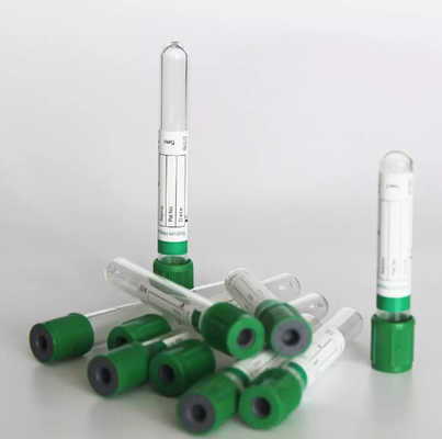 Tubos de coleta de sangue de vácuo de tamanho personalizado para testes de química de rotina Tubos de heparina de lítio
