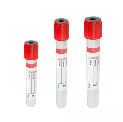 Tubos simples de coleta de sangue com diferentes volumes e tamanhos para diferentes testes