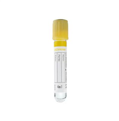 Amarelo 13*75mm Gel de separação de vidro Tubos de coleta de sangue a vácuo 1-10ml Capacidade