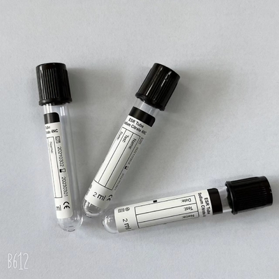 Citrato de sódio dos tubos da coleção do sangue do vácuo do Esr do vidro do ANIMAL DE ESTIMAÇÃO do chapéu negro